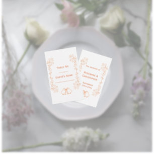 Carte De Placement Mariage de conception de défilement des cloches