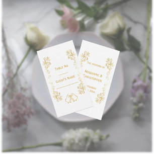 Carte De Placement Mariage de conception Gold Bells
