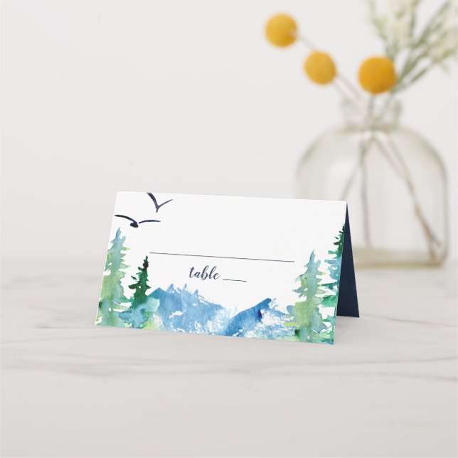 Carte De Placement Mariage de destination dans les montagnes Rocheuse (Devant)