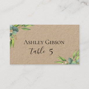 Carte De Placement Mariage de feuillage d'eucalyptus