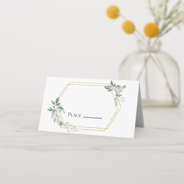 Carte De Placement Mariage de film rustique pour cadre d'or budgétair (Devant)