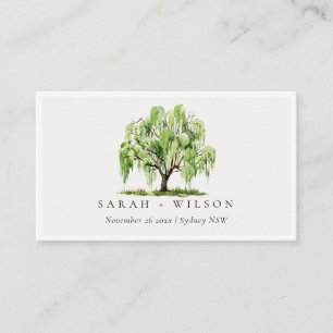 Carte De Placement Mariage de la ferme d'arbre sauvage rustique vert