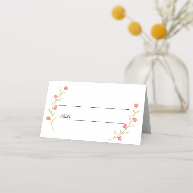 Carte De Placement Mariage de la fête du jardin (Devant)
