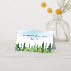 Carte De Placement Mariage de montagne rustique