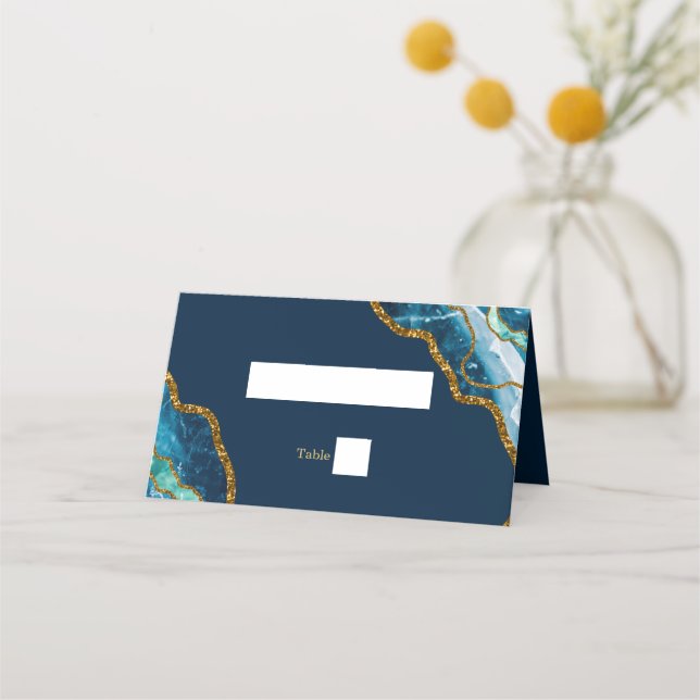 Carte De Placement Mariage de Parties scintillant de la géométrie de  (Devant)