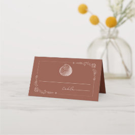 Carte De Placement Mariage de plage en coquillage rustique