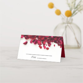 Carte De Placement Mariage de Red Rose Petals
