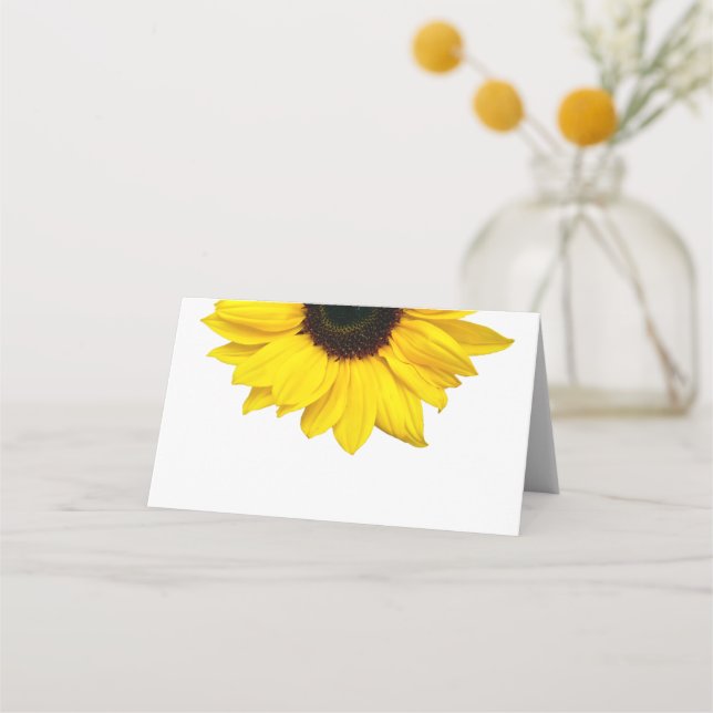Carte De Placement Mariage de tournesol jaune (Devant)