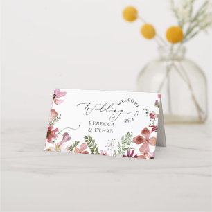 Carte De Placement Mariage de typographie moderne