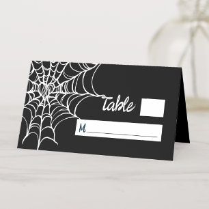 Carte De Placement Mariage d'Halloween Éffrayant gothique