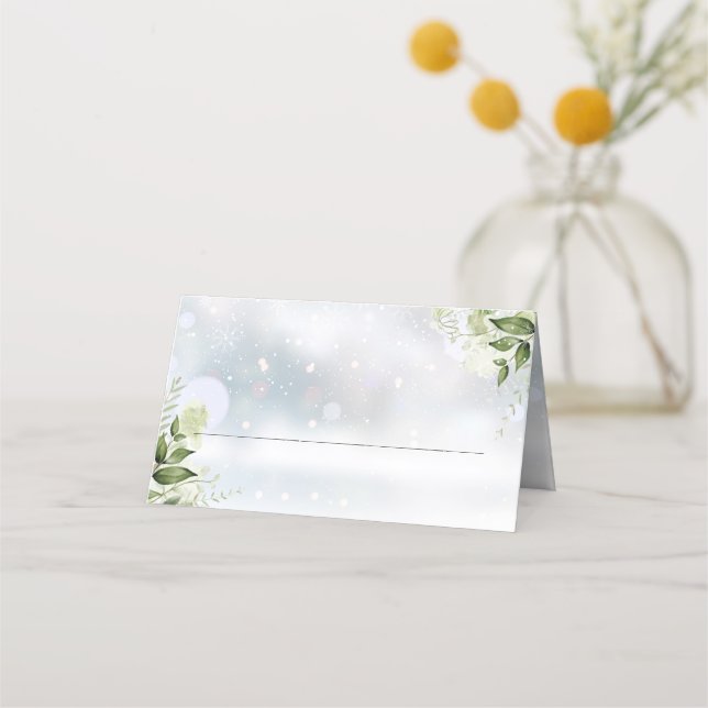 Carte De Placement Mariage d'hiver rustique (Devant)