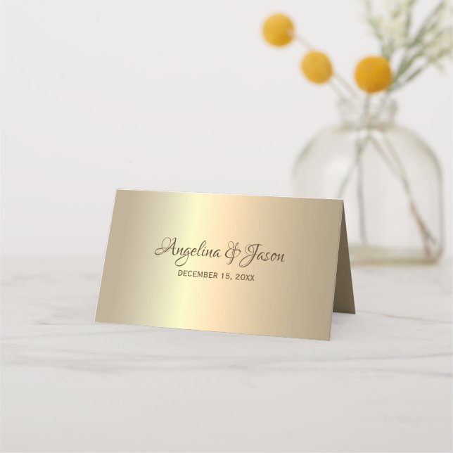 Carte De Placement Mariage d'or Faux (Dos)