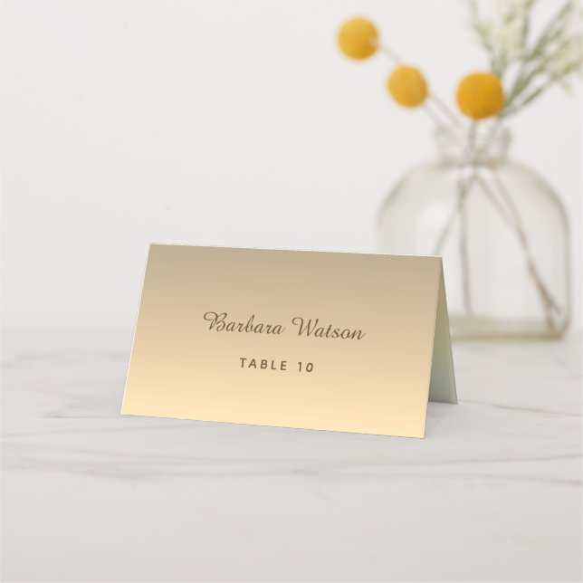 Carte De Placement Mariage d'or Faux moderne (Devant)