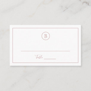 Carte De Placement Mariage Élégant Rose Poussiéreuse Traditionnel