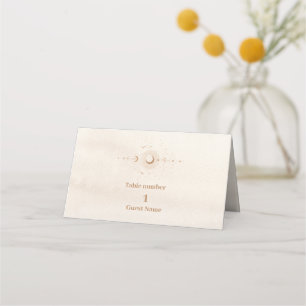 Carte De Placement Mariage Étoiles Célestes Or Mystique