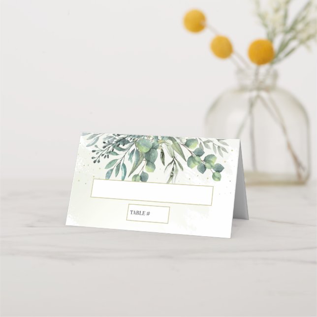 Carte De Placement Mariage Eucalyptus Garden (Devant)