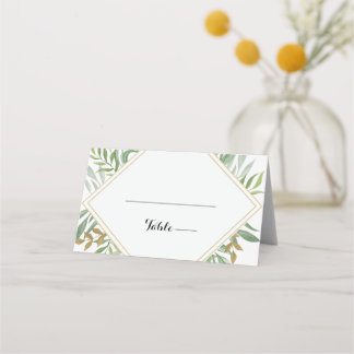 Carte De Placement Mariage Feuille de l'Eucalyptus