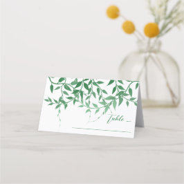 Carte De Placement Mariage Feuille rustique