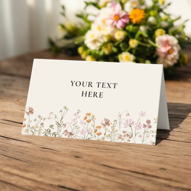 Carte De Placement Mariage Fleur sauvage Boho Chic (Créateur téléchargé)