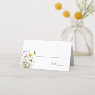 Carte De Placement Mariage fleur sauvage d'été
