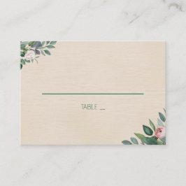 Carte De Placement Mariage floral Blush Sage