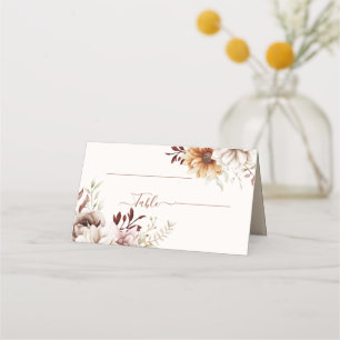 Carte De Placement mariage floral bohème rustique élégant