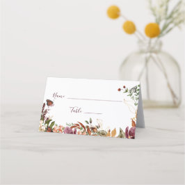 Carte De Placement Mariage floral d'automne