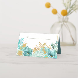 Carte De Placement Mariage floral de la pinte d'or