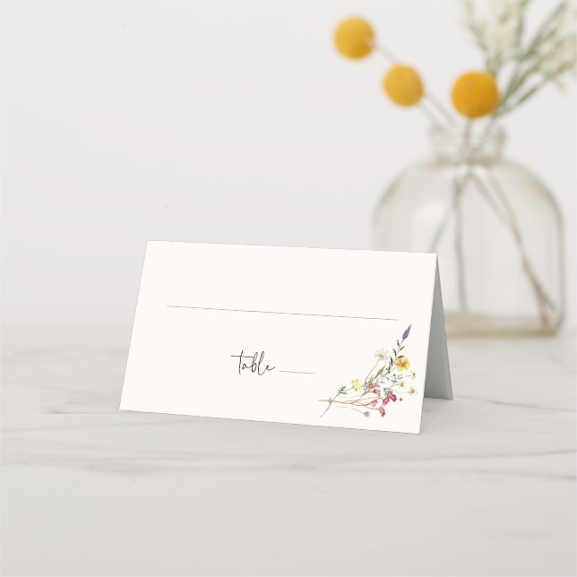 Carte De Placement Mariage floral Wild Meadow (Devant)
