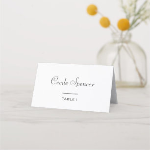 Carte De Placement Mariage formel simple