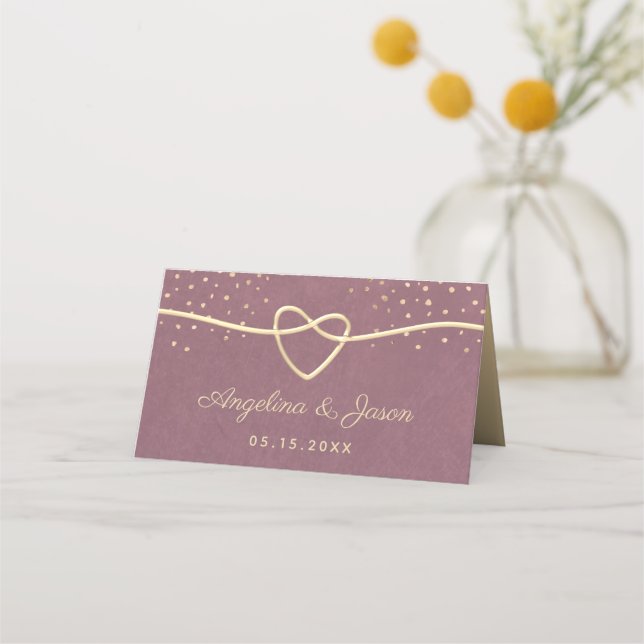 Carte De Placement Mariage Gold et Purple (Dos)