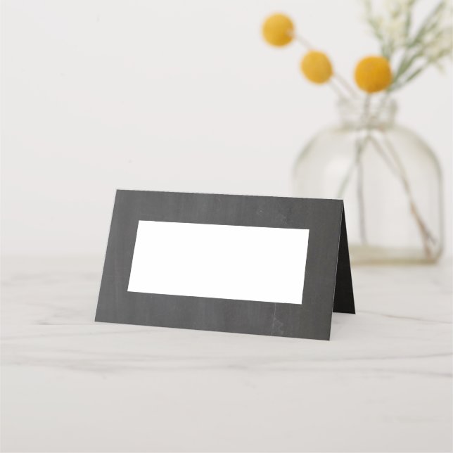 Carte De Placement Mariage gris tableau noir. Tableau simple moderne (Devant)