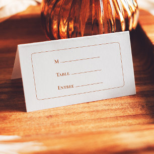 Carte De Placement Mariage ivoire Boho simple choix d'arbre plié