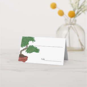 Carte De Placement Mariage japonais Bonsai Tree