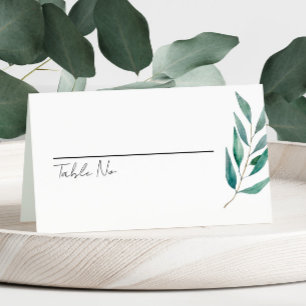 Carte De Placement Mariage Jardin de Verdure Botanique d'Eucalyptus