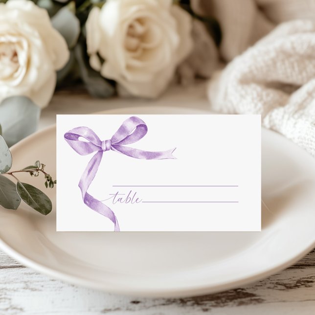 Carte De Placement Mariage Lavender Bow (Créateur téléchargé)