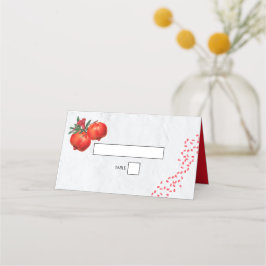 Carte De Placement Mariage méditerranéen de la grenade rouge