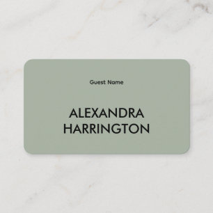 Carte De Placement Mariage Minimaliste Moderne   Vert Sauge