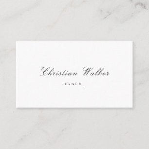 Carte De Placement Mariage minimaliste monogramme sophistiqué