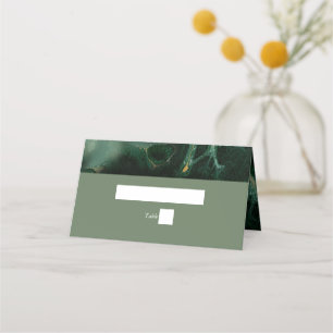 Carte De Placement Mariage moderne en marbre vert