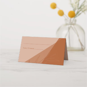 Carte De Placement Mariage moderne Terra Cotta