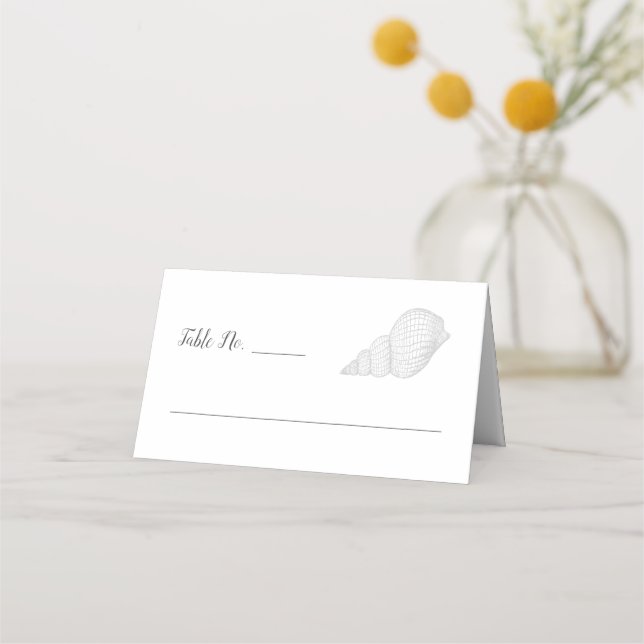 Carte De Placement Mariage nautique Elegant Seashells (Devant)