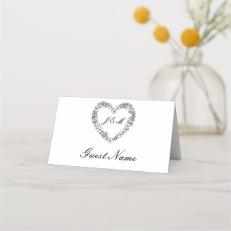 Carte De Placement Mariage Noir et Blanc