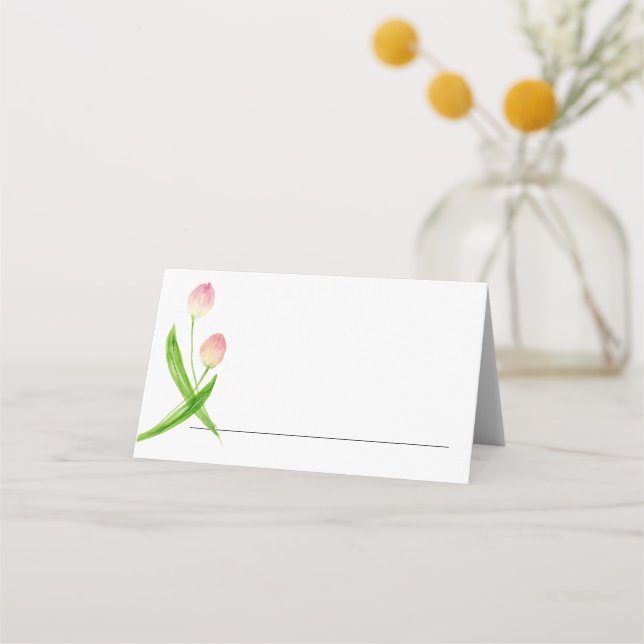 Carte De Placement Mariage ou carte de lieu d'événement Tulips (Devant)