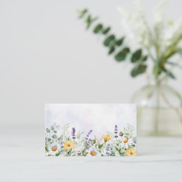 Carte De Placement Mariage personnalisé aquarelle fleur sauvage Bohèm