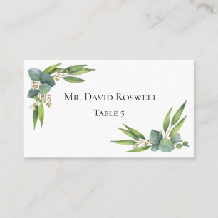Carte De Placement Mariage personnalisé par verdure d'eucalyptus