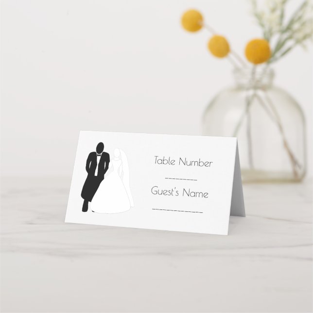 Carte De Placement Mariage Place Card Bride Salle (Devant)