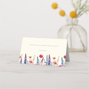 Carte De Placement Mariage Place cartes-Fleur sauvage Symphonie-