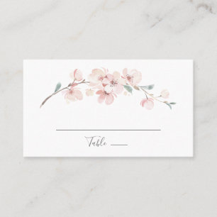 Carte De Placement Mariage plat en fleurs de cerisier printemps