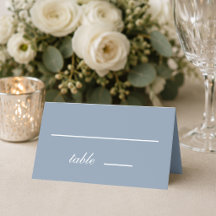 Mariage Poussiéreux Bleu Simple Blanc Calligraphie
